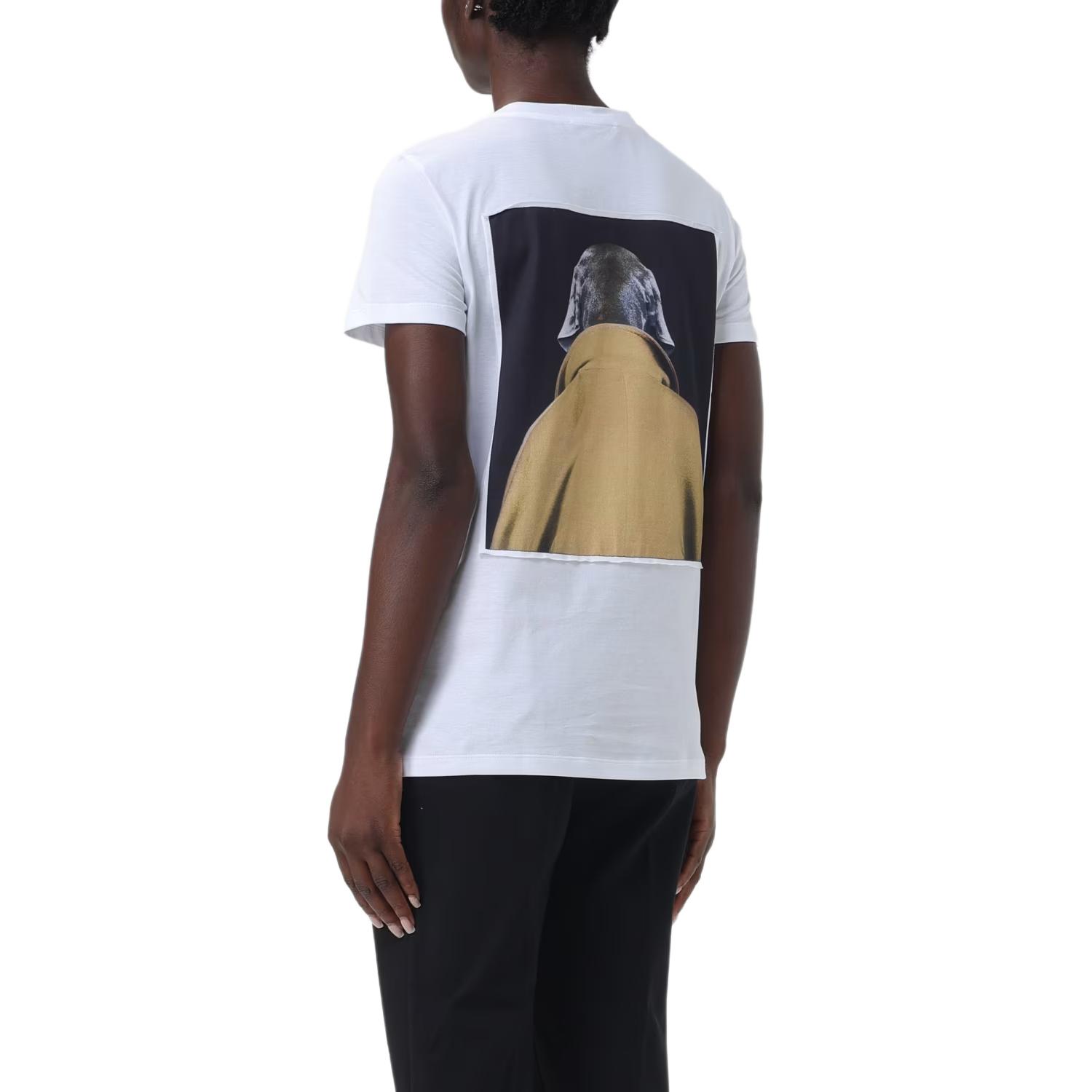 Details for (Women) 'S Max Mara MaxMara  Animal Print Crew Neck Short Sleeve T-Shirt White 2421946071600-014