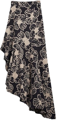 (Women) 'S Max Mara MaxMara Asymmetric Printed Knit Maxi Skirt - Black 1771033806001-ILEX Buy (Women) 'S Max Mara MaxMara Asymmetric Printed Knit Maxi Skirt - Black 1771033806001-ILEX