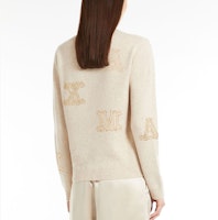 (W) ''S Max Mara MaxMara 米色水晶字母細節羊絨毛衣 1366042906002-MIA Purchase (W) ''S Max Mara MaxMara 米色水晶字母細節羊絨毛衣 1366042906002-MIA