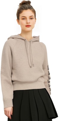 (Women) 'S Max Mara MaxMara Beige Casual Solid Color Hooded Sweater 2313660739600002 Details for (Women) 'S Max Mara MaxMara Beige Casual Solid Color Hooded Sweater 2313660739600002