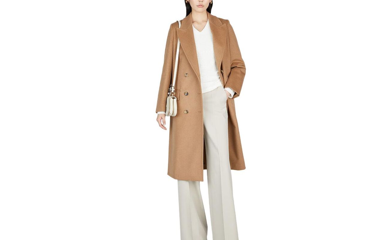 Order (W) ''Max Mara Beige Double-Breasted Long Sleeve Coat Overcoat Panjang''. 2310260239600001