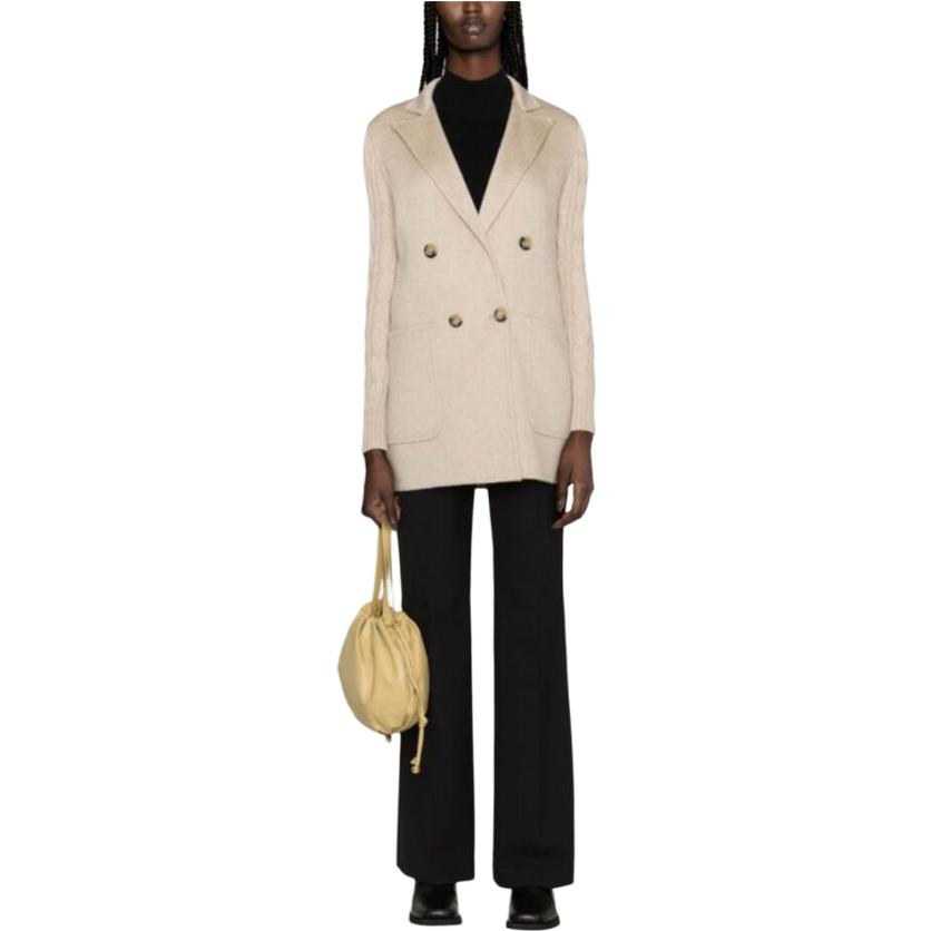 Lookbook (W) ''Max Mara MaxMara Beige Coat Double-Breasted Rajut Ribbed'' DALIDA002002