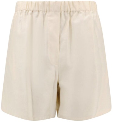 (Women) 'S Max Mara MaxMara Beige Elastic Waist Casual Loose Shorts. 2411141011600-001 Order (Women) 'S Max Mara MaxMara Beige Elastic Waist Casual Loose Shorts. 2411141011600-001