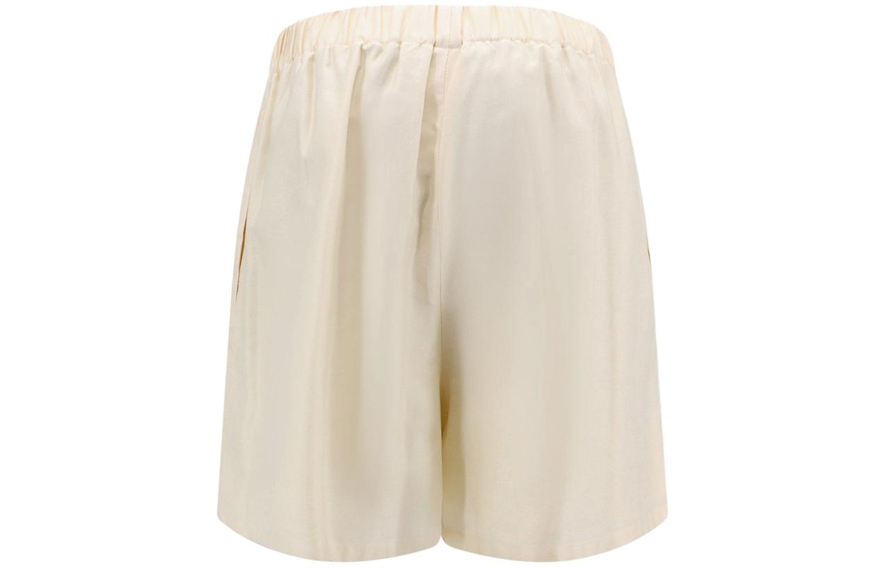 Lookbook (Women) 'S Max Mara MaxMara  Beige Elastic Waist Casual Loose Shorts. 2411141011600-001