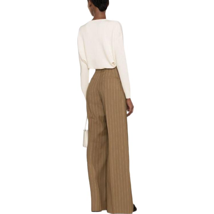 Shop (W) ''S Max Mara MaxMara 米色針織毛衣，品牌字母提花設計與圓領款式。 2313610131600-003