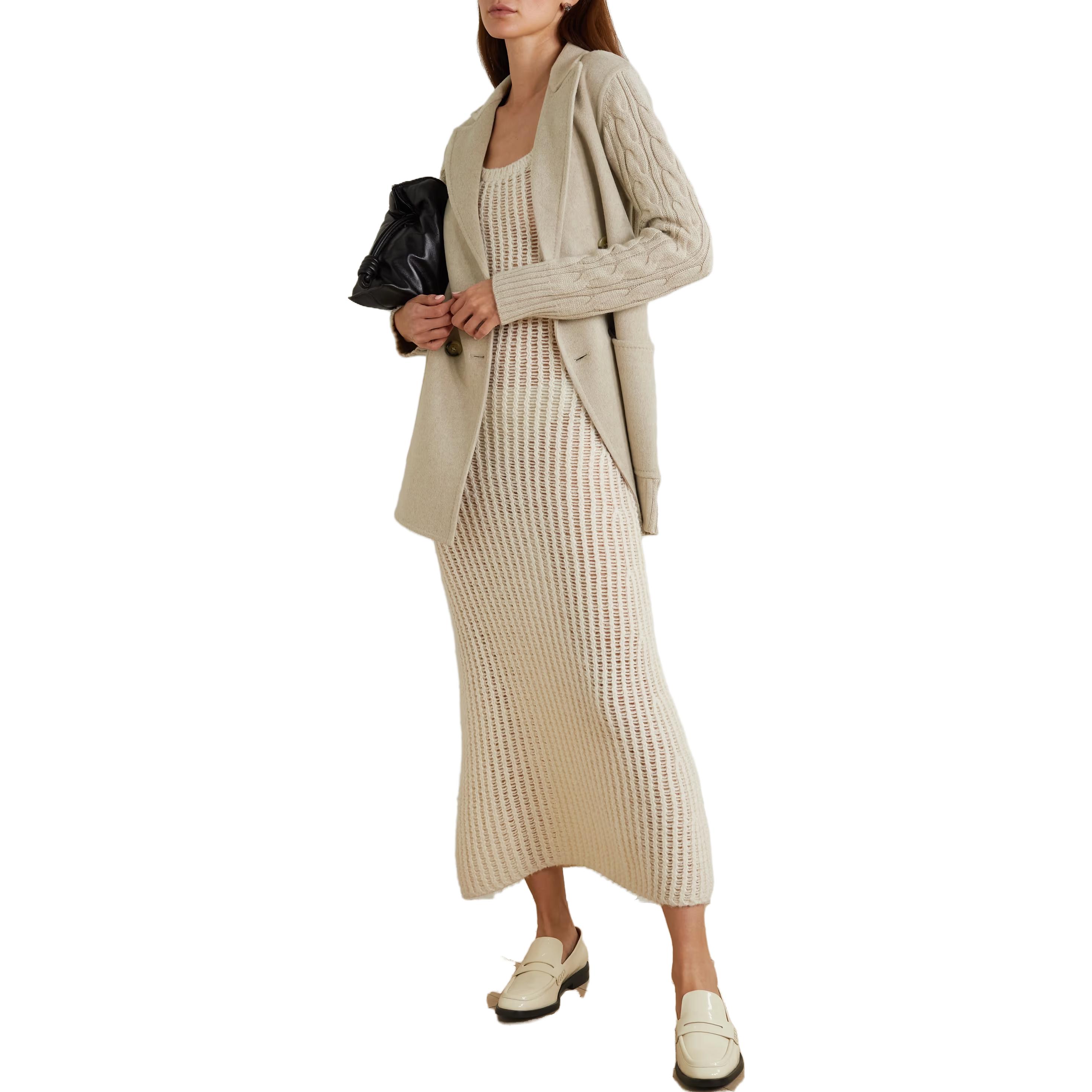 (Women) 'S Max Mara MaxMara  Beige Mid-Length Solid Collar Long Sleeve Jacket 2313160239650-002 圖 3