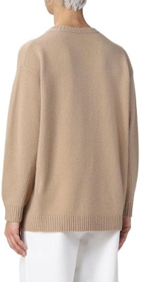 (Women) 'S Max Mara MaxMara Beige Oversized Knit Sweater with Numeric Intarsia Design. 2313611431600-015 Lookbook (Women) 'S Max Mara MaxMara Beige Oversized Knit Sweater with Numeric Intarsia Design. 2313611431600-015