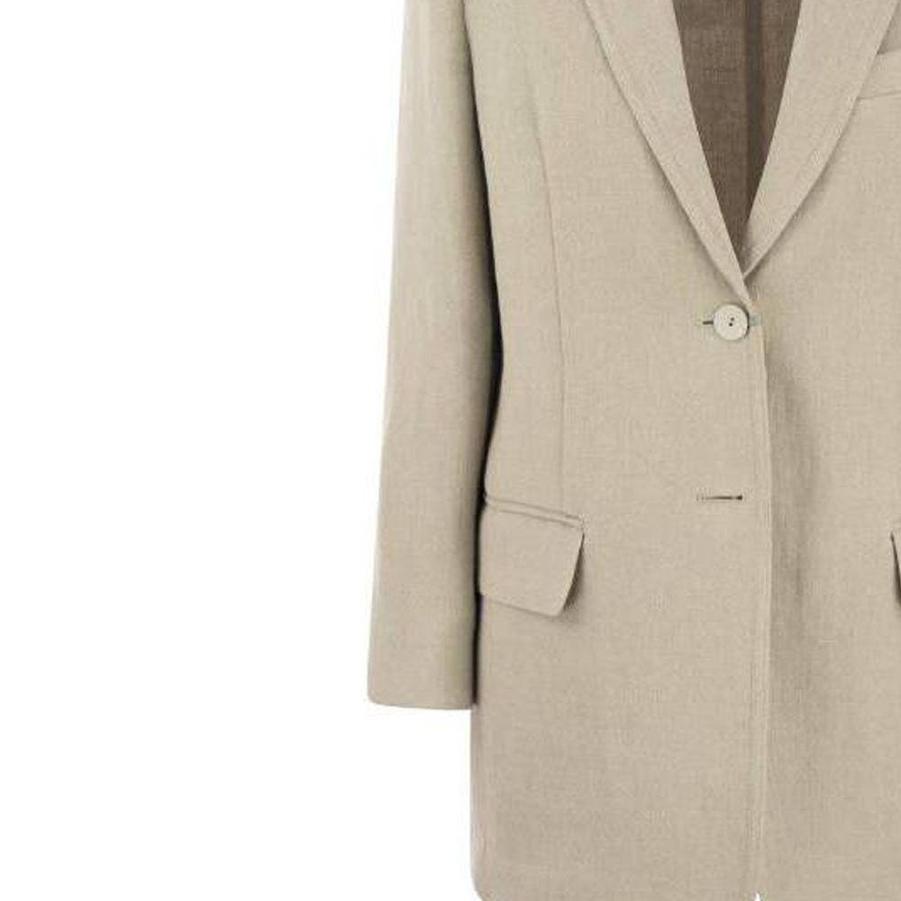 Purchase (Women) 'S Max Mara MaxMara  Beige Single-Breasted Button Blazer. 2310410238600-001