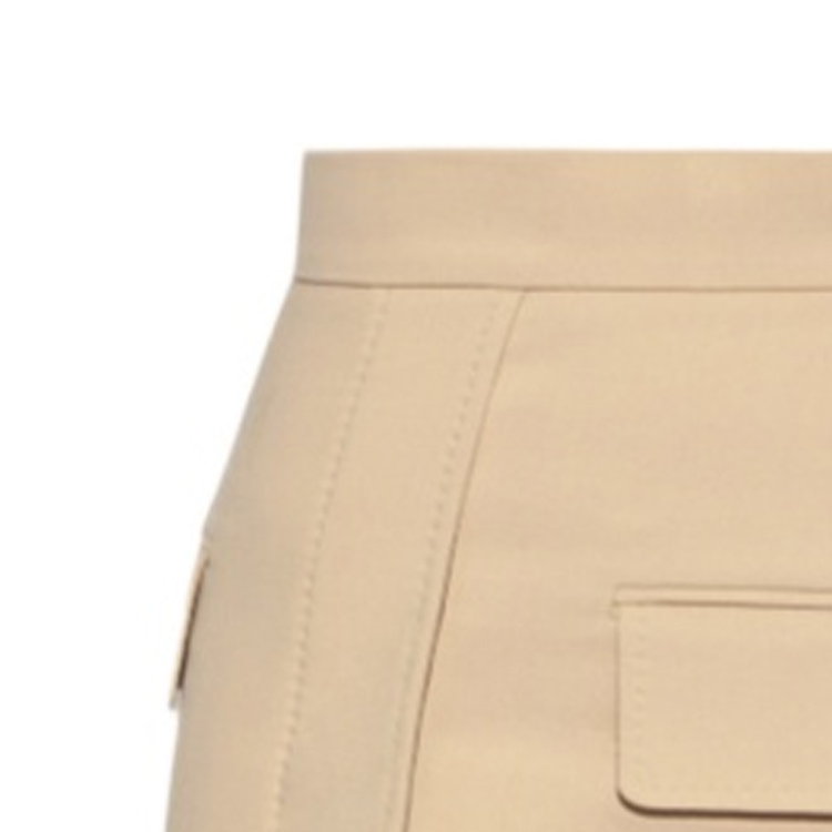Details for (Women) 'S Max Mara MaxMara  Beige Solid High-Slit Midi Skirt Casual Mid-Rise 1110103106-023