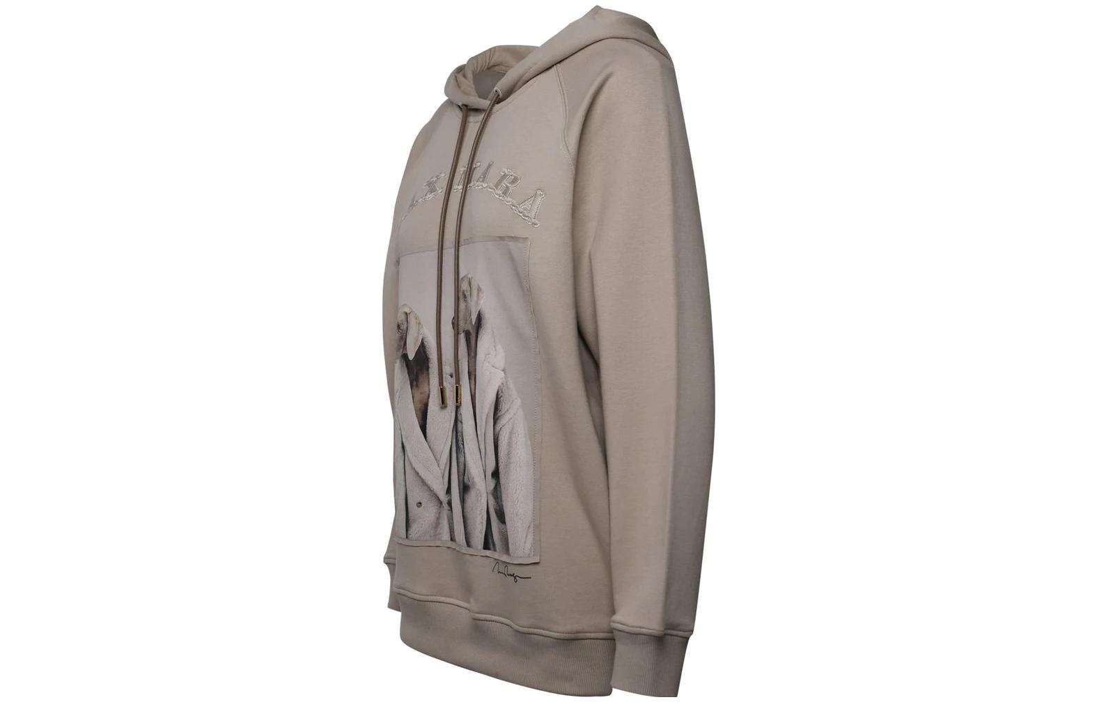Shop (W) Max Mara Beige Tie-Up Hoodie Boleh Laras 2319260139600-003