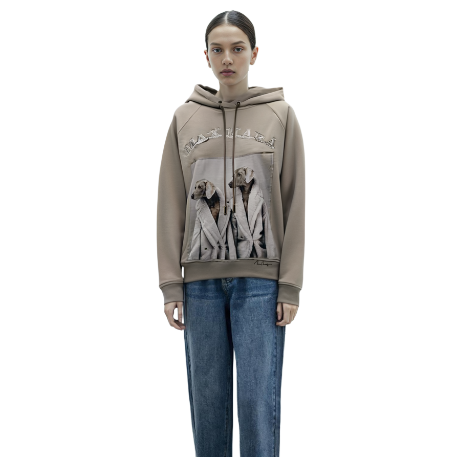 Purchase (W) Max Mara Beige Tie-Up Hoodie Boleh Laras 2319260139600-003