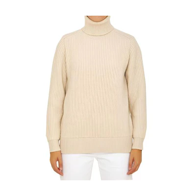 (Women) 'S Max Mara MaxMara Beige Turtleneck Knit Pullover Sweater. 136624266-002