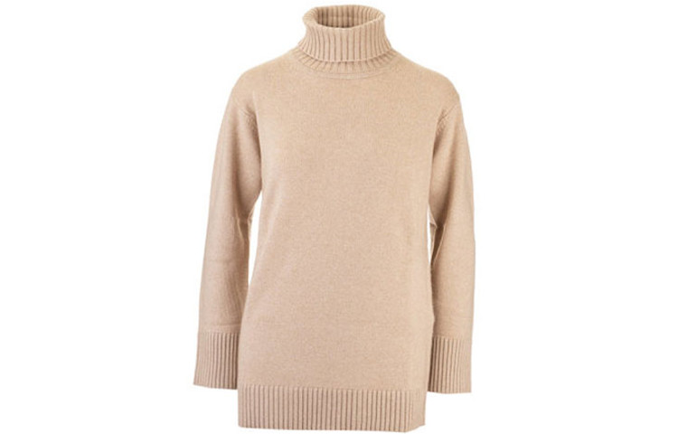 Order (Women) 'S Max Mara MaxMara  Beige Wool Turtleneck Sweater Long Sleeve Pullover 13660203600-002
