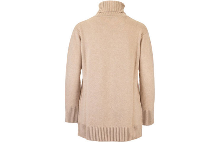 Lookbook (Women) 'S Max Mara MaxMara  Beige Wool Turtleneck Sweater Long Sleeve Pullover 13660203600-002