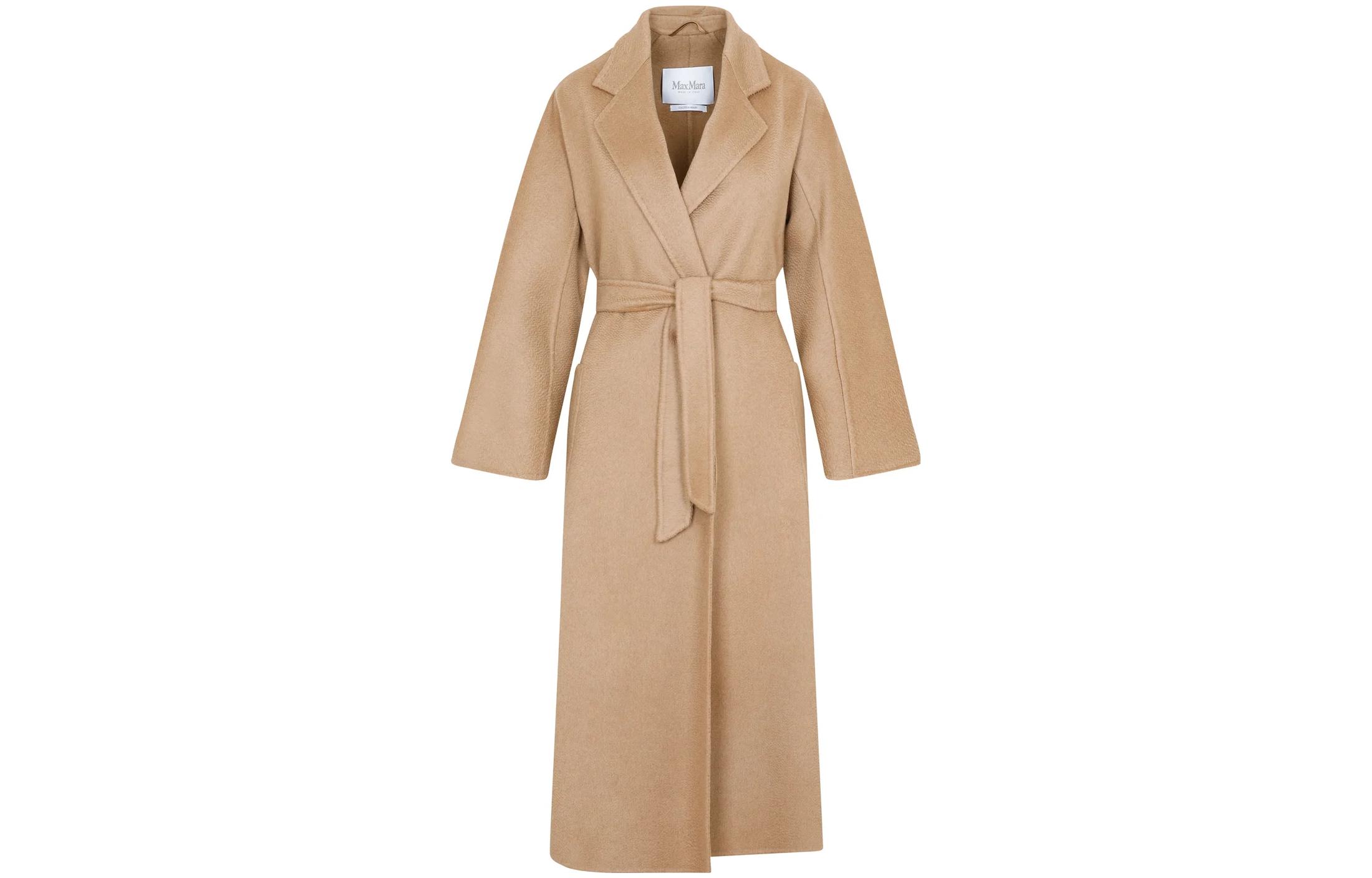 (Women) 'S Max Mara MaxMara  Belted Casual Coat in Solid Khaki Color. 2310110831000-068