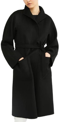 (W) ''Kot Hitam S Max Mara MaxMara Berkolar Tinggi Berpoket Besar dengan Tali Pinggang'' 10160229600LILIA004 Shop (W) ''Kot Hitam S Max Mara MaxMara Berkolar Tinggi Berpoket Besar dengan Tali Pinggang'' 10160229600LILIA004