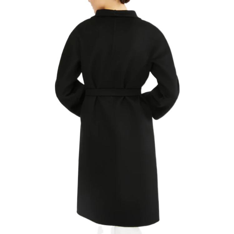 Purchase (W) ''Kot Hitam S Max Mara MaxMara Berkolar Tinggi Berpoket Besar dengan Tali Pinggang'' 10160229600LILIA004