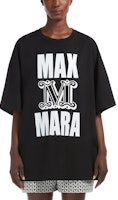 (W) ''S Max Mara MaxMara 黑色棉質短袖字母印花T恤 1946062906021-CARLO Lookbook (W) ''S Max Mara MaxMara 黑色棉質短袖字母印花T恤 1946062906021-CARLO