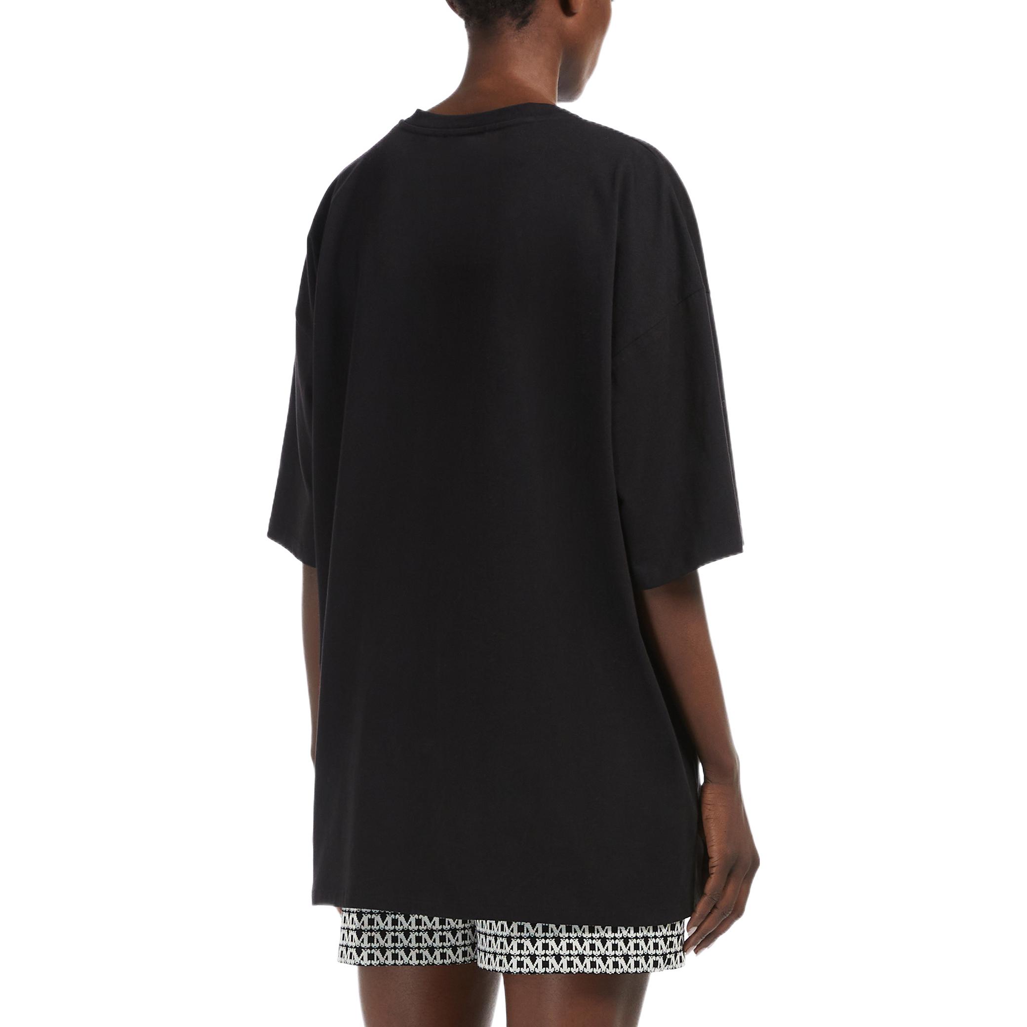 Shop (W) Camiseta Negra de Algodón Manga Corta ''S Max Mara con Estampado de Letras. 1946062906021-CARLO