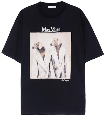 (W) ''エス マックスマーラ ブラック クルーネック ドロップショルダー アニマルプリント Tシャツ''. TACCO011 Buy (W) ''エス マックスマーラ ブラック クルーネック ドロップショルダー アニマルプリント Tシャツ''. TACCO011