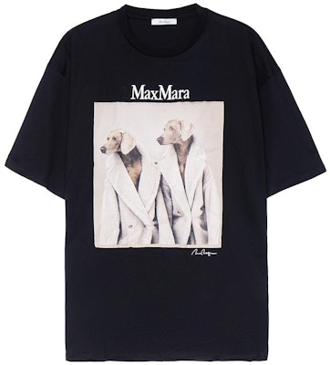 (W) ''Max Mara Hitam Leher Bulat Drop Shoulder Bercorak Haiwan T-Shirt. TACCO011 Order (W) ''Max Mara Hitam Leher Bulat Drop Shoulder Bercorak Haiwan T-Shirt. TACCO011