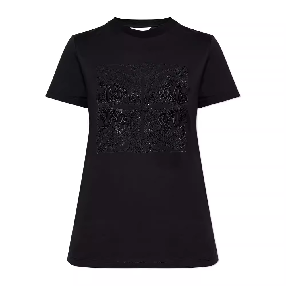 Order (Women) 'S Max Mara MaxMara  Black Crew Neck Short Sleeve T-Shirt 1946034206-003