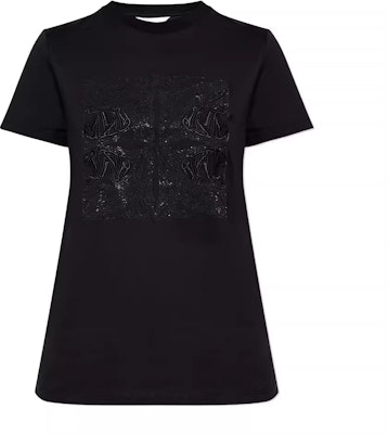 (Women) 'S Max Mara MaxMara Black Crew Neck Short Sleeve T-Shirt 1946034206-003 Order (Women) 'S Max Mara MaxMara Black Crew Neck Short Sleeve T-Shirt 1946034206-003