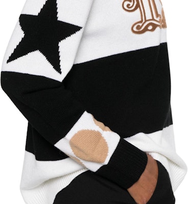 (Women) 'S Max Mara MaxMara Black Crewneck Sweater with Numeric Stripe Pattern. 2421366121600-008 Cheap (Women) 'S Max Mara MaxMara Black Crewneck Sweater with Numeric Stripe Pattern. 2421366121600-008