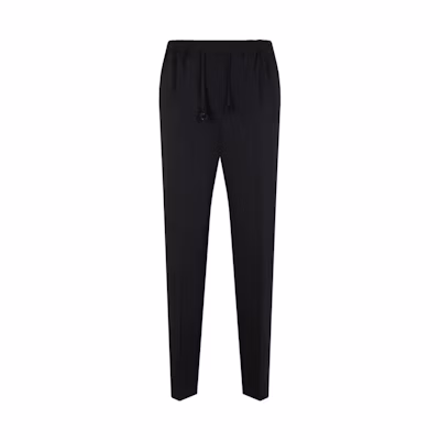 (Women) 'S Max Mara MaxMara Black Drawstring Straight-Cut Casual Pants 11360227600-001