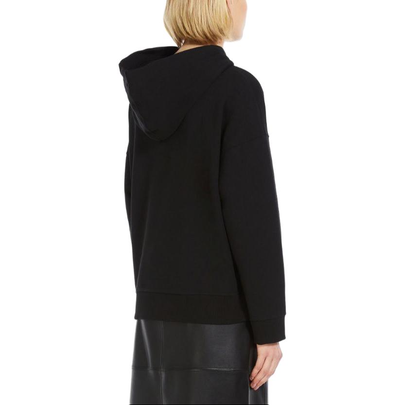 (Women) 'S Max Mara MaxMara  Black Hoodie with Logo Patch and Long Sleeves 9941024106002-PALMIRA 圖 5