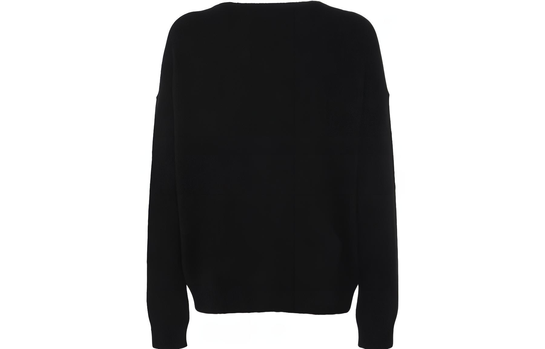 (Women) 'S Max Mara MaxMara  Black Letter Print Crewneck Oversized Sweater. 2313660533600-004 圖 3