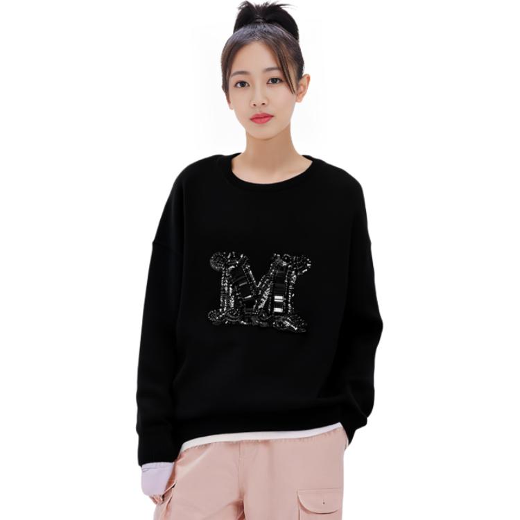 (Women) 'S Max Mara MaxMara  Black Letter Print Crewneck Oversized Sweater. 2313660533600-004 圖 4