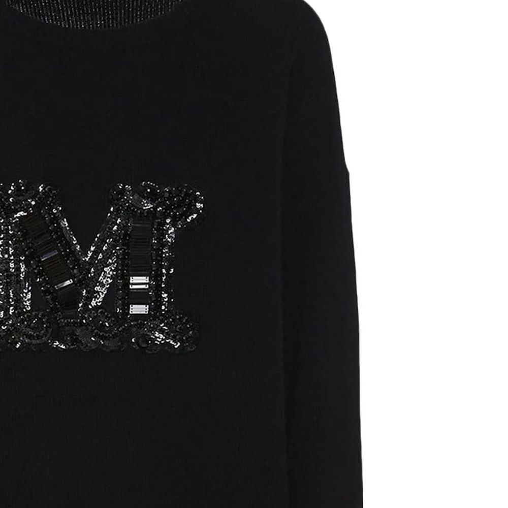 (Women) 'S Max Mara MaxMara  Black Letter Print Crewneck Oversized Sweater. 2313660533600-004 圖 8