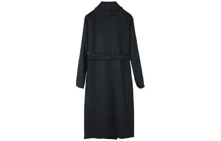 (Women) 'S Max Mara MaxMara  Black Long Cashmere Coat with Belt and Long Sleeves. 2310160639600-004 圖 3