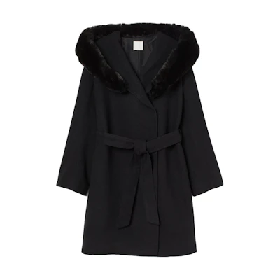 (Women) 'S Max Mara MaxMara Black Long Sleeve Single-Breasted Coat 2360161139-013