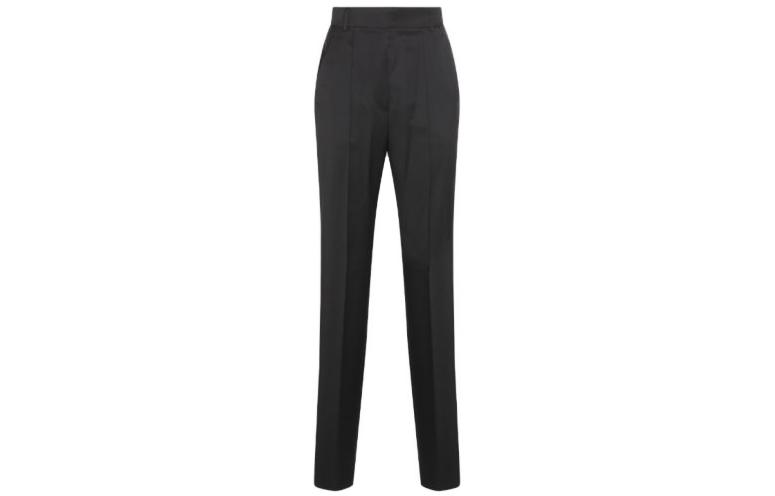 (Women) 'S Max Mara MaxMara  Black Mid-Rise Slim Straight Casual Pants 2311360833600265-003