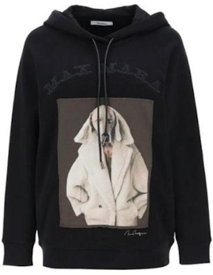 (W) 막스마라 블랙 프린티드 그래픽 후드티 긴팔 1926013906004-LILLO Buy (W) 막스마라 블랙 프린티드 그래픽 후드티 긴팔 1926013906004-LILLO