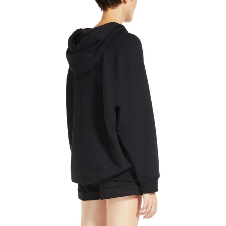 Shop (W) 막스마라 블랙 프린티드 그래픽 후드티 긴팔 1926013906004-LILLO