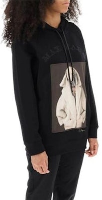 (W) 막스마라 블랙 프린티드 그래픽 후드티 긴팔 1926013906004-LILLO Sizing (W) 막스마라 블랙 프린티드 그래픽 후드티 긴팔 1926013906004-LILLO