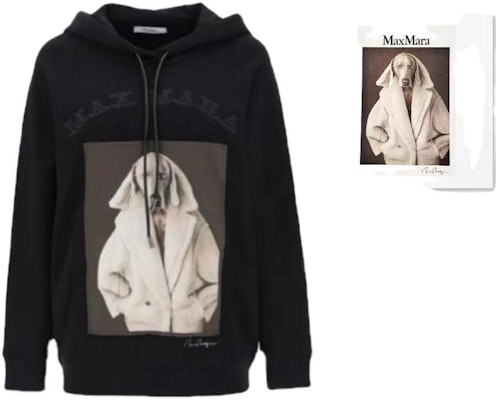 (W) 막스마라 블랙 프린티드 그래픽 후드티 긴팔 1926013906004-LILLO Cheap (W) 막스마라 블랙 프린티드 그래픽 후드티 긴팔 1926013906004-LILLO