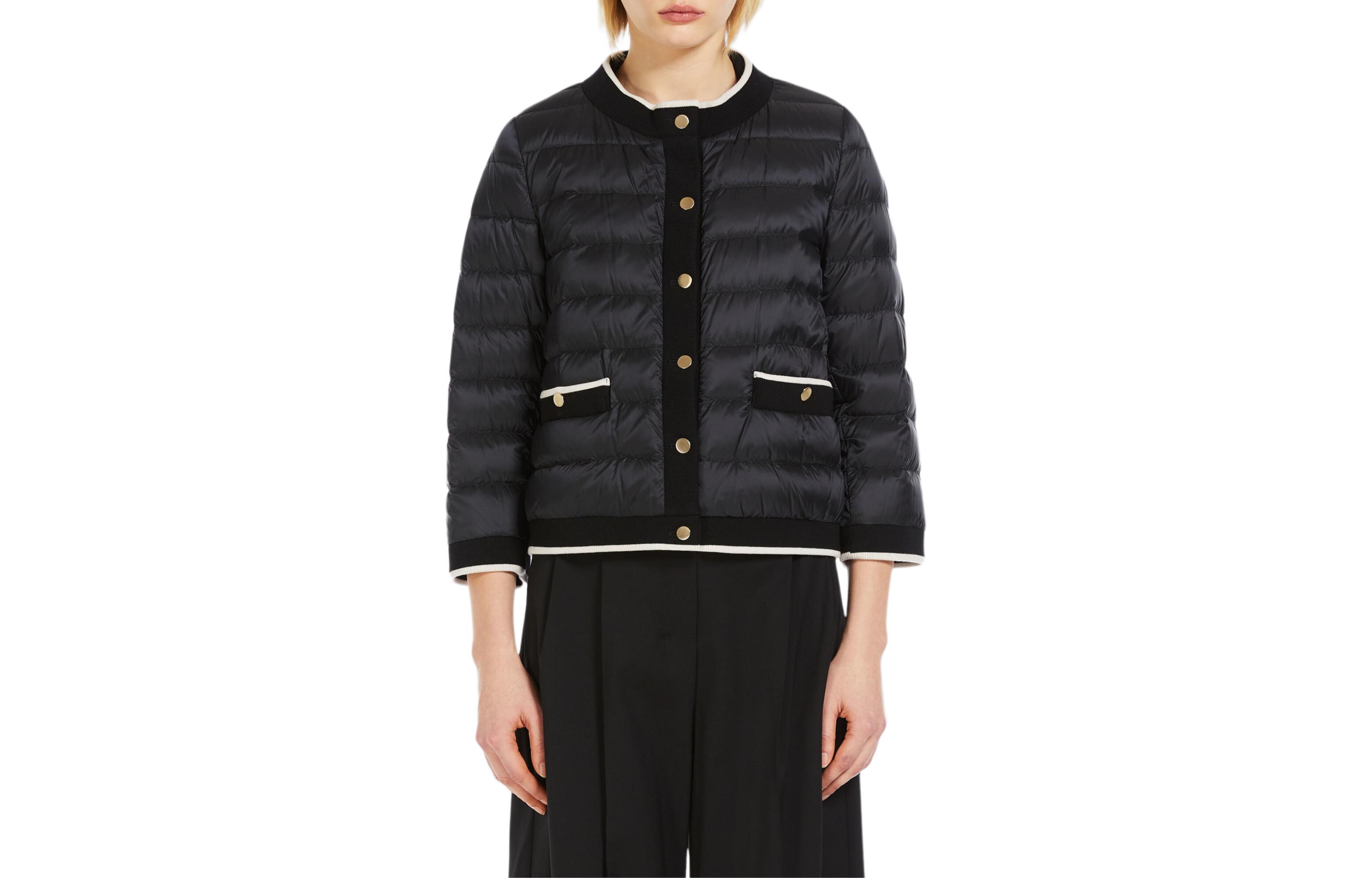 Order (Women) 'S Max Mara MaxMara  Black Short Down Jacket Long Sleeve Casual Coat 2419481024600-002