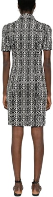 (Women) 'S Max Mara MaxMara Black Short Sleeve Mini Dress with All-Over Print Design 2411621022600-001 Shop (Women) 'S Max Mara MaxMara Black Short Sleeve Mini Dress with All-Over Print Design 2411621022600-001