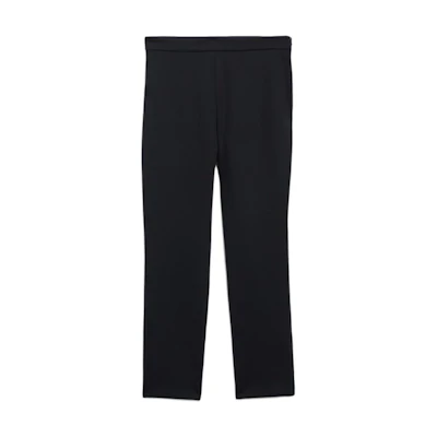 (Women) 'S Max Mara MaxMara Black Solid Color Zip Straight-Leg Casual Pants 6786043306-001