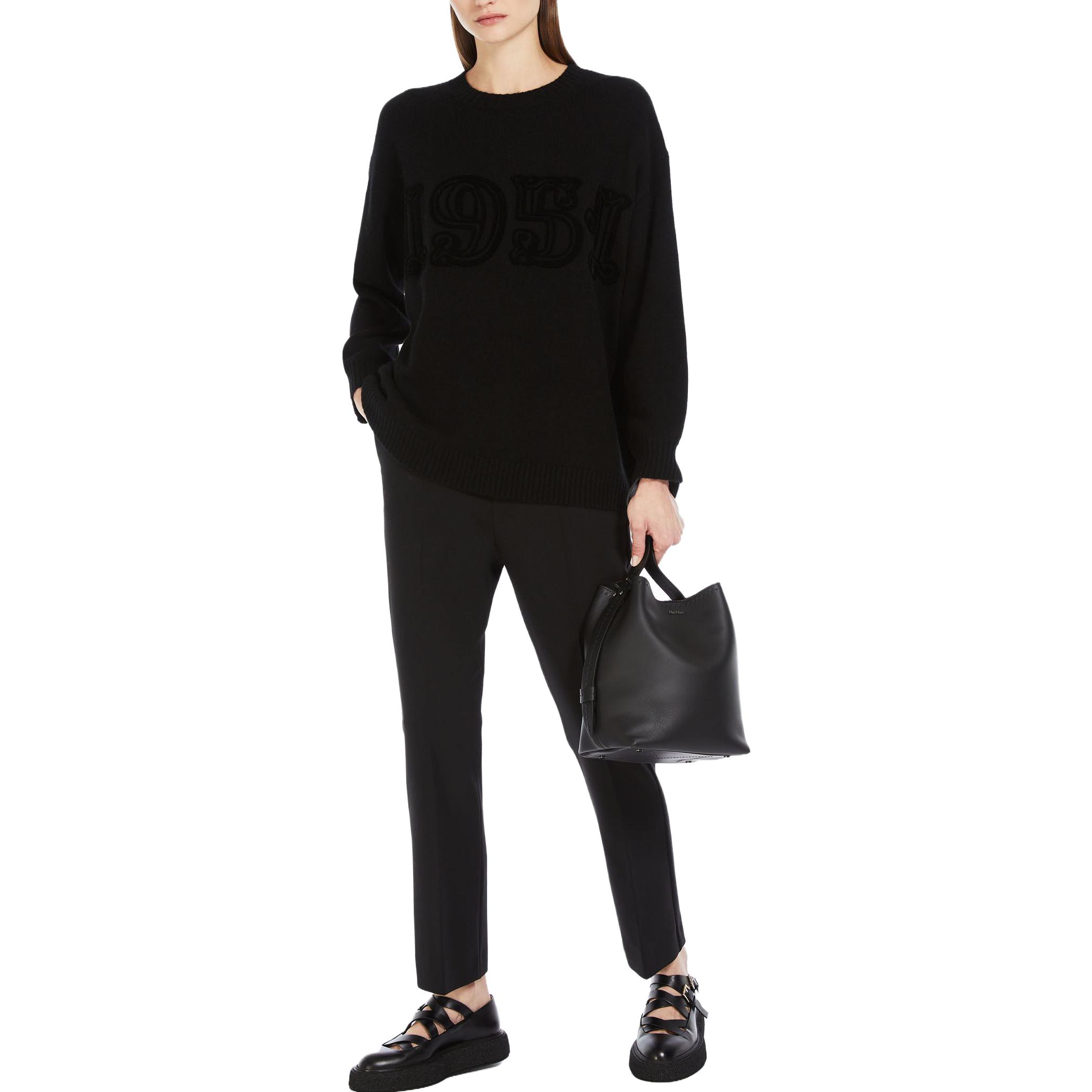 Purchase (W) ''赛麦克斯玛拉 MaxMara 黑色中腰拉链休闲裤'' 1131084106-003