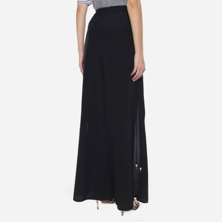 Shop (W) ''S Max Mara MaxMara 黑色寬版側開衩休閒長褲 1131011206007-BOHEME
