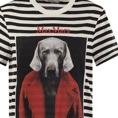 (Women) 'S Max Mara MaxMara Black Striped Animal Print Crewneck T-Shirt. 1946084106003 Sizing (Women) 'S Max Mara MaxMara Black Striped Animal Print Crewneck T-Shirt. 1946084106003