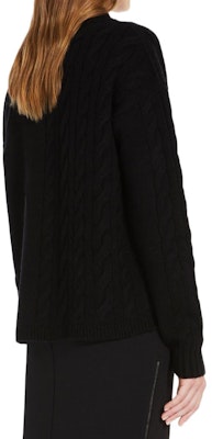 (Women) 'S Max Mara MaxMara Black Wool Cashmere Ribbed Crewneck Long Sleeve Sweater 1366142306008-ACCORDO Shop (Women) 'S Max Mara MaxMara Black Wool Cashmere Ribbed Crewneck Long Sleeve Sweater 1366142306008-ACCORDO