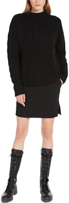 (Women) 'S Max Mara MaxMara Black Wool Cashmere Ribbed Crewneck Long Sleeve Sweater 1366142306008-ACCORDO Purchase (Women) 'S Max Mara MaxMara Black Wool Cashmere Ribbed Crewneck Long Sleeve Sweater 1366142306008-ACCORDO