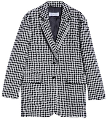 (Women) 'S Max Mara MaxMara Black Wool Plaid Blazer Single-Breasted Jacket 1046123306 Buy (Women) 'S Max Mara MaxMara Black Wool Plaid Blazer Single-Breasted Jacket 1046123306