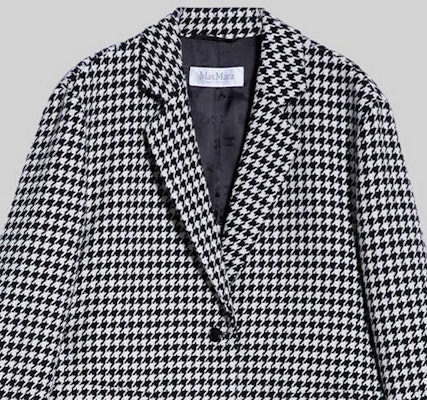 (Women) 'S Max Mara MaxMara Black Wool Plaid Blazer Single-Breasted Jacket 1046123306 Lookbook (Women) 'S Max Mara MaxMara Black Wool Plaid Blazer Single-Breasted Jacket 1046123306